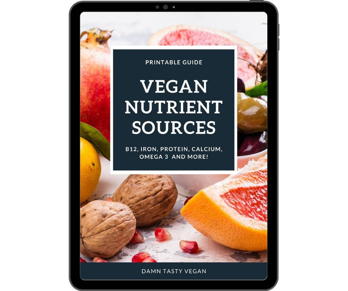 Vegan nutrient sources - printable guide