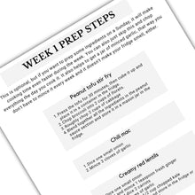 Load image into Gallery viewer, Vegan one month dinner meal plan (30 minute meals)